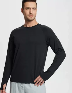 Baleaf Crew Neck Watch Window T-Shirt (Website Exclusive)^Men Long-Sleeved Shirts