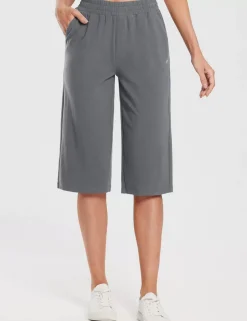 Baleaf Evergreen 15" Cotton Drawstring Sweatpants^Women Knee-Length