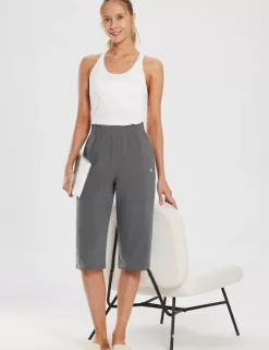 Baleaf Evergreen 15" Cotton Drawstring Sweatpants^Women Knee-Length