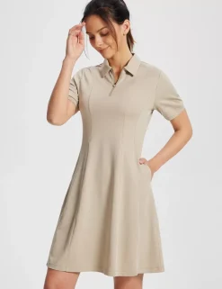 Baleaf Evergreen 1/4 Zipper Dress^Women Knee-Length