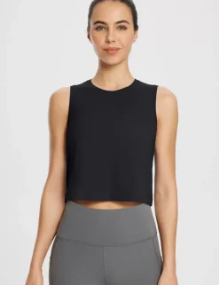 Baleaf Evergreen Cotton Crewneck Crop Top^Women Short-Sleeved & Tank Tops