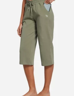 Baleaf Evergreen Cotton Cropped Pants^Women Capris