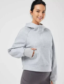 Baleaf Evergreen Cotton Half-Zip Pullover^Women Fleece-Lined