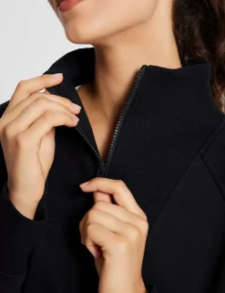 Baleaf Evergreen Cotton Half-Zip Crop Pullover^Women Long-Sleeved