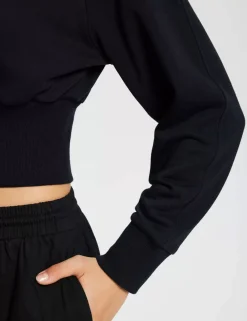 Baleaf Evergreen Cotton Half-Zip Crop Pullover^Women Long-Sleeved