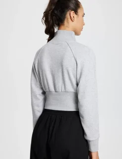 Baleaf Evergreen Cotton Half-Zip Crop Pullover^Women Long-Sleeved