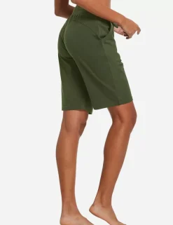 Baleaf Evergreen Cotton Knee-Length Shorts^Women Shorts & Underwear
