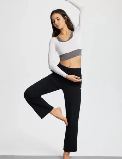 Baleaf Evergreen Cotton Pocketed Straight Leg Pants^Women Fleece-Lined