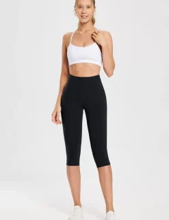 Baleaf Evergreen Cotton Pocketed Capris^Women Knee-Length