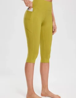 Baleaf Evergreen Cotton Pocketed Capris^Women Knee-Length