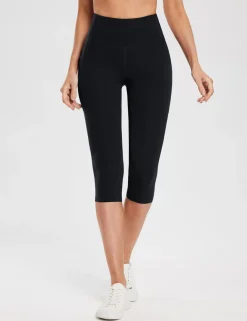 Baleaf Evergreen Cotton Pocketed Capris^Women Knee-Length