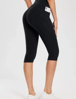Baleaf Evergreen Cotton Pocketed Capris^Women Knee-Length