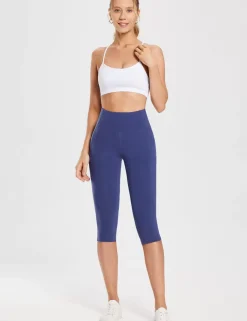 Baleaf Evergreen Cotton Pocketed Capris^Women Knee-Length