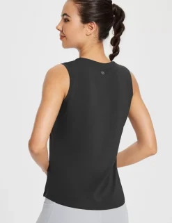 Baleaf Evergreen Cotton Side Slit Tank Top^Women Short-Sleeved & Tank Tops