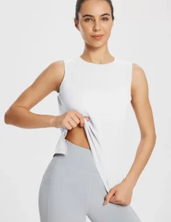 Baleaf Evergreen Cotton Side Slit Tank Top^Women Short-Sleeved & Tank Tops