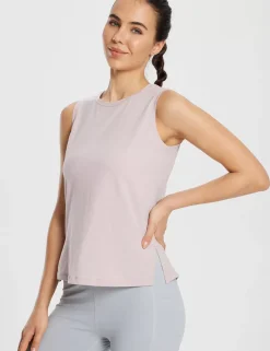 Baleaf Evergreen Cotton Side Slit Tank Top^Women Short-Sleeved & Tank Tops