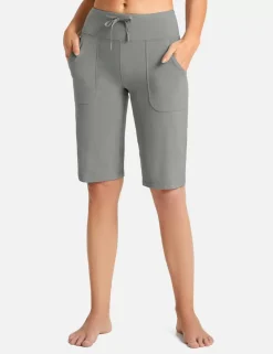 Baleaf Evergreen Drawstring Bermuda Shorts^Women Knee-Length