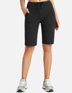 Baleaf Evergreen Drawstring Bermuda Shorts^Women Knee-Length