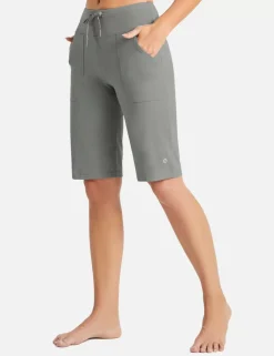 Baleaf Evergreen Drawstring Bermuda Shorts^Women Knee-Length
