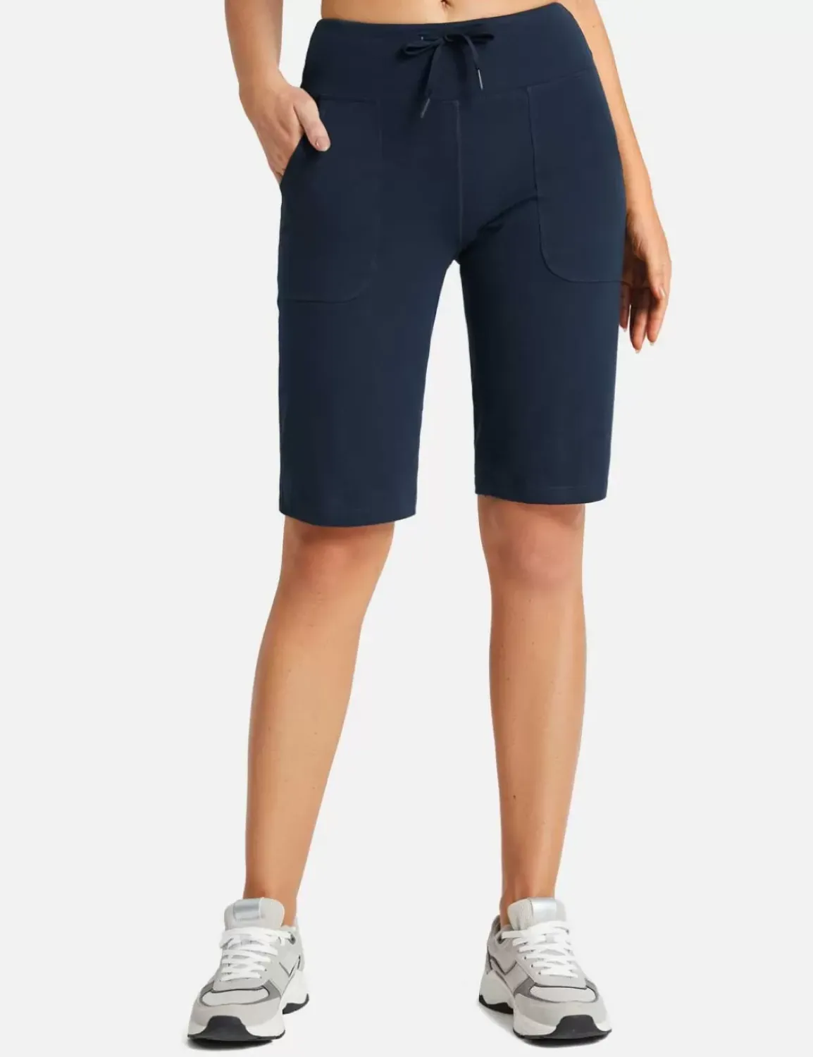 Baleaf Evergreen Drawstring Bermuda Shorts^Women Knee-Length