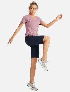 Baleaf Evergreen Drawstring Bermuda Shorts^Women Knee-Length