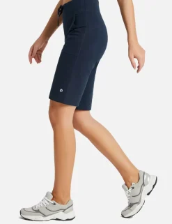 Baleaf Evergreen Drawstring Bermuda Shorts^Women Knee-Length