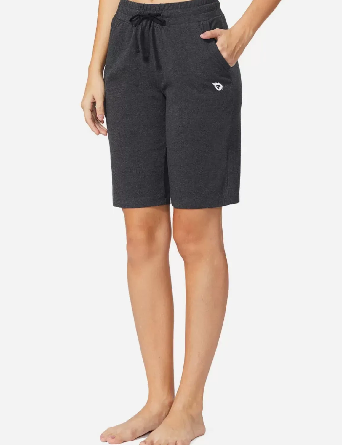 Baleaf Evergreen High Rise Bermuda Shorts^Women Knee-Length