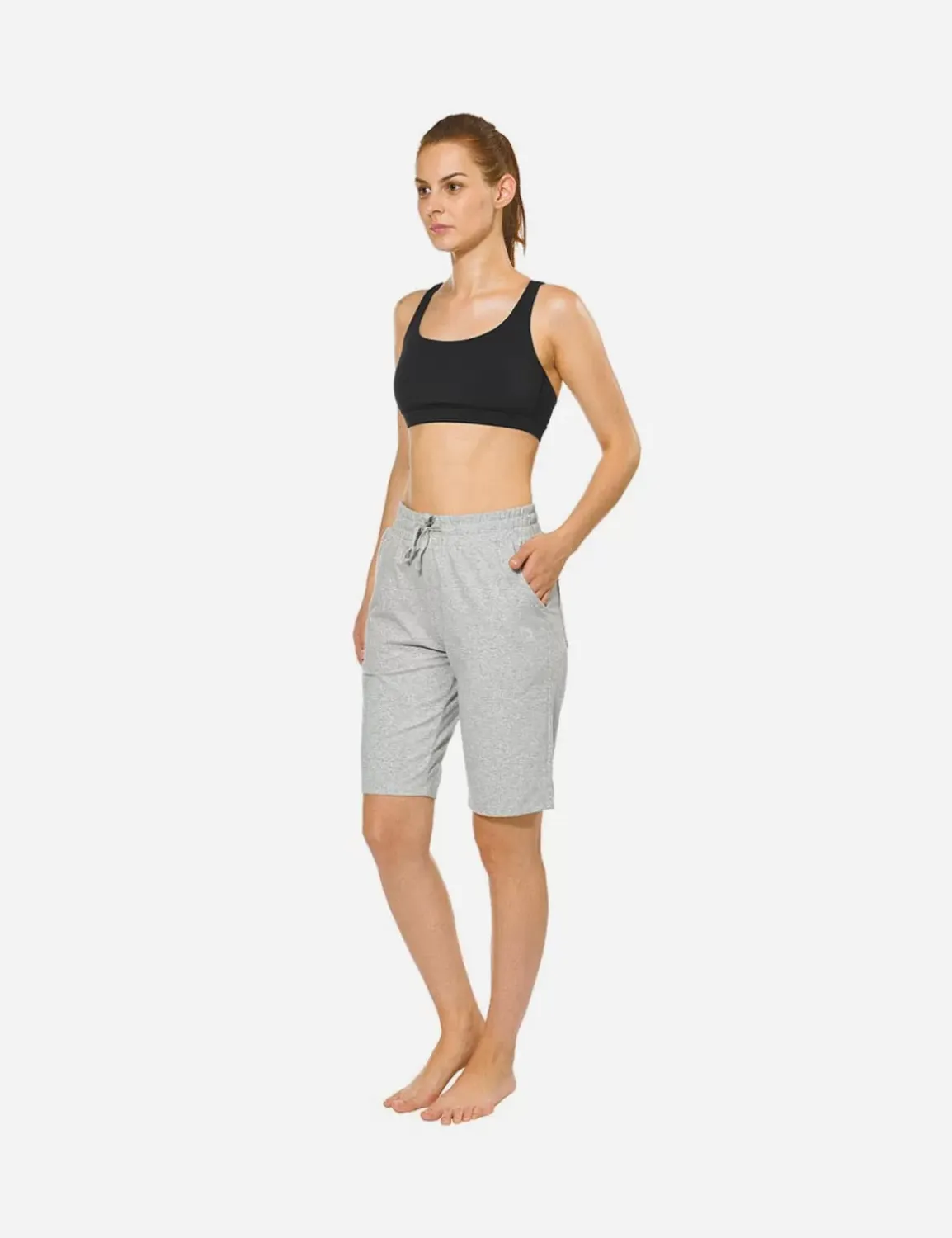 Baleaf Evergreen High Rise Bermuda Shorts^Women Knee-Length