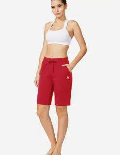 Baleaf Evergreen High Rise Bermuda Shorts^Women Knee-Length