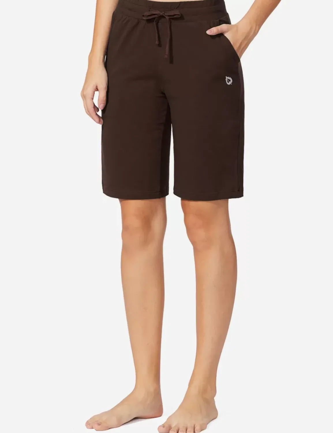 Baleaf Evergreen High Rise Bermuda Shorts^Women Knee-Length