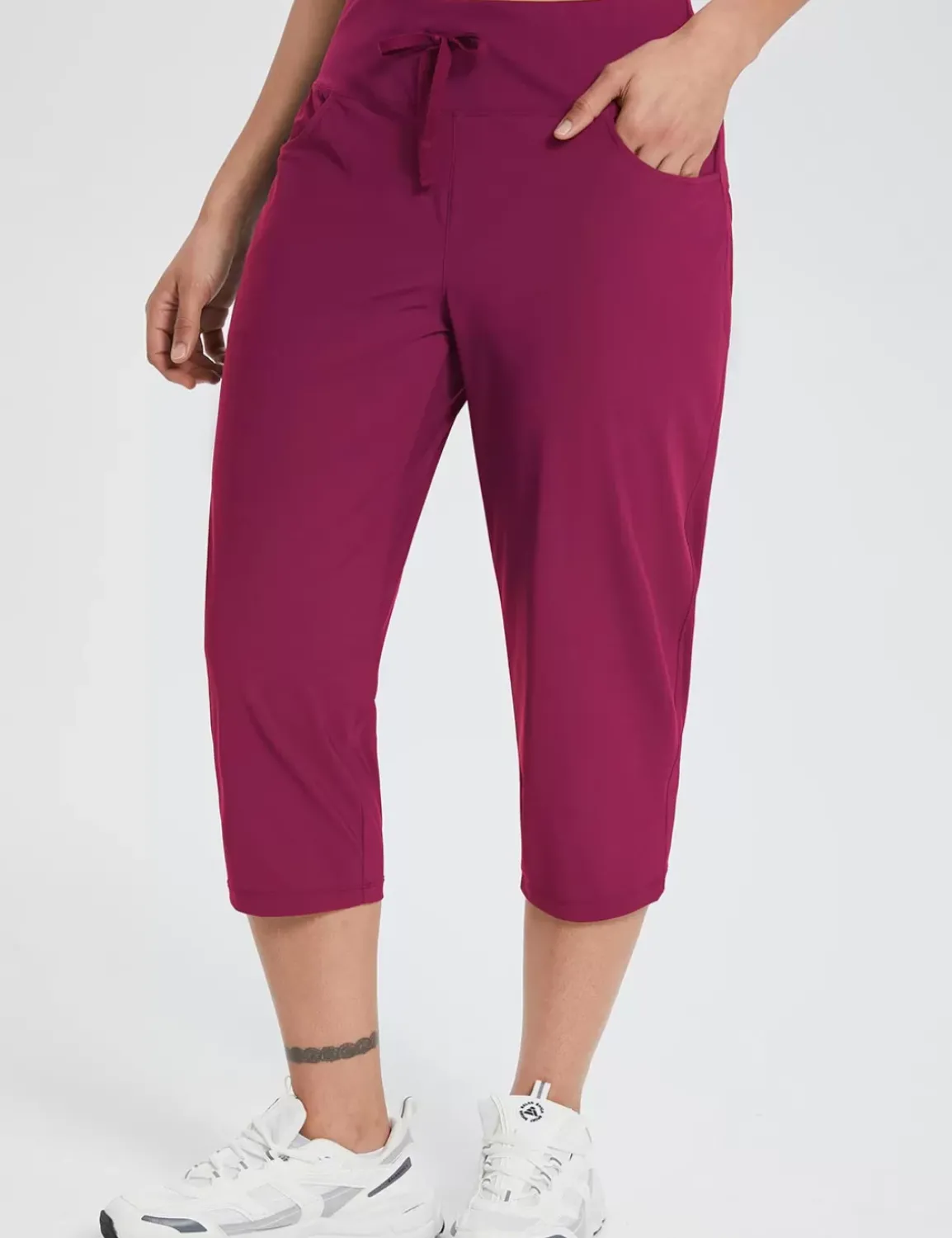 Baleaf Flyleaf Drawstring Capri (Plus Size)^Women Capris