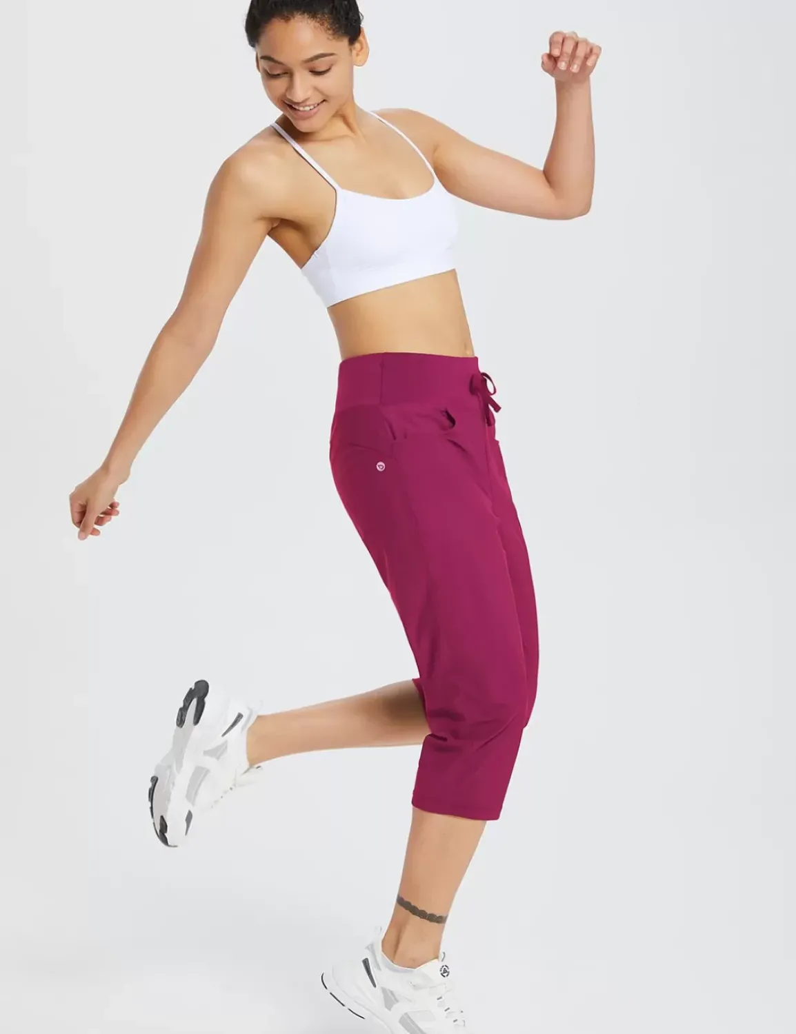 Baleaf Flyleaf Drawstring Capri (Plus Size)^Women Capris