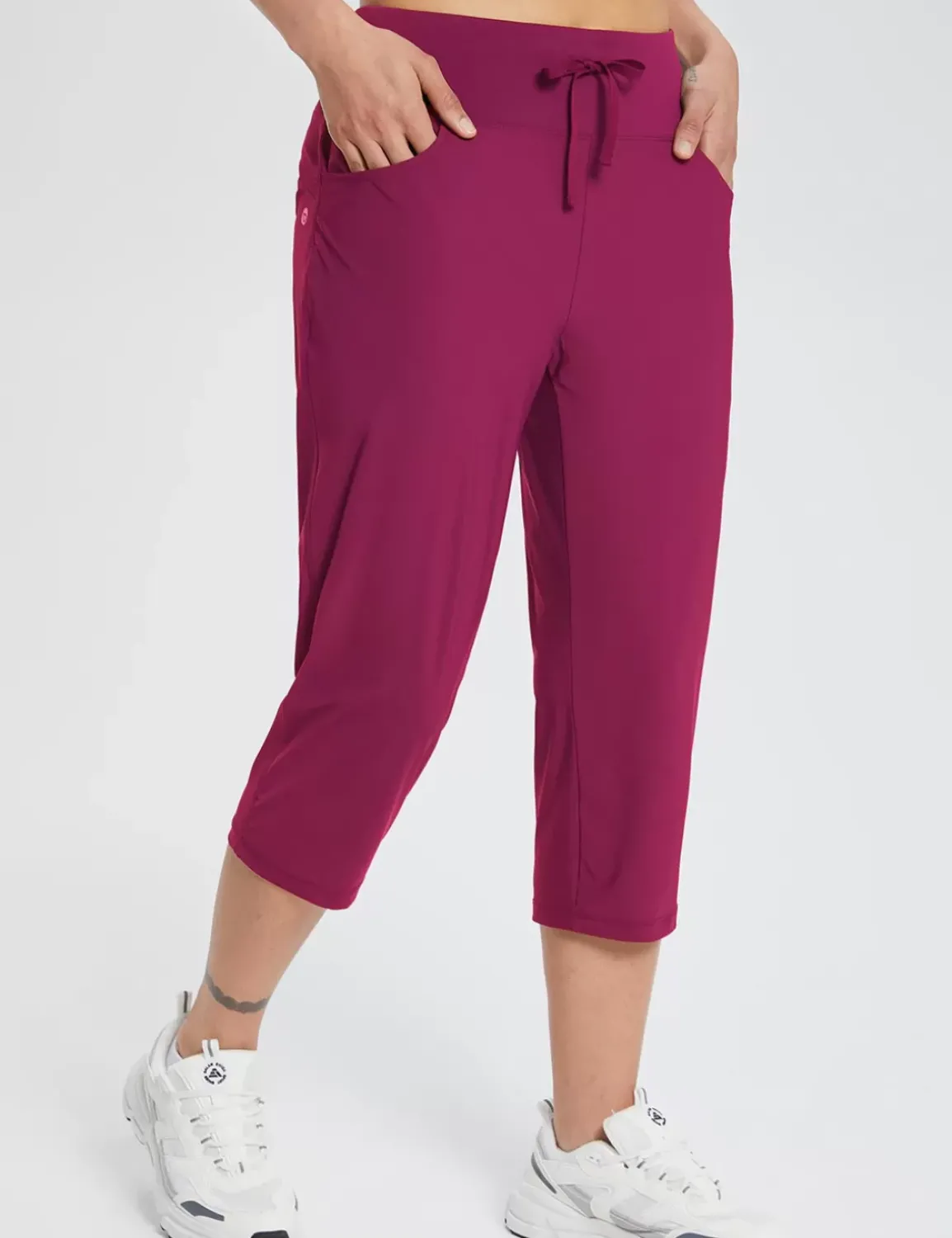 Baleaf Flyleaf Drawstring Capri (Plus Size)^Women Capris