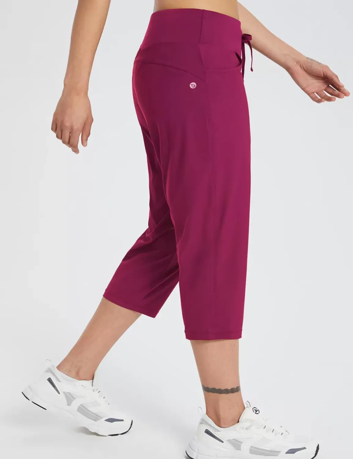 Baleaf Flyleaf Drawstring Capri (Plus Size)^Women Capris