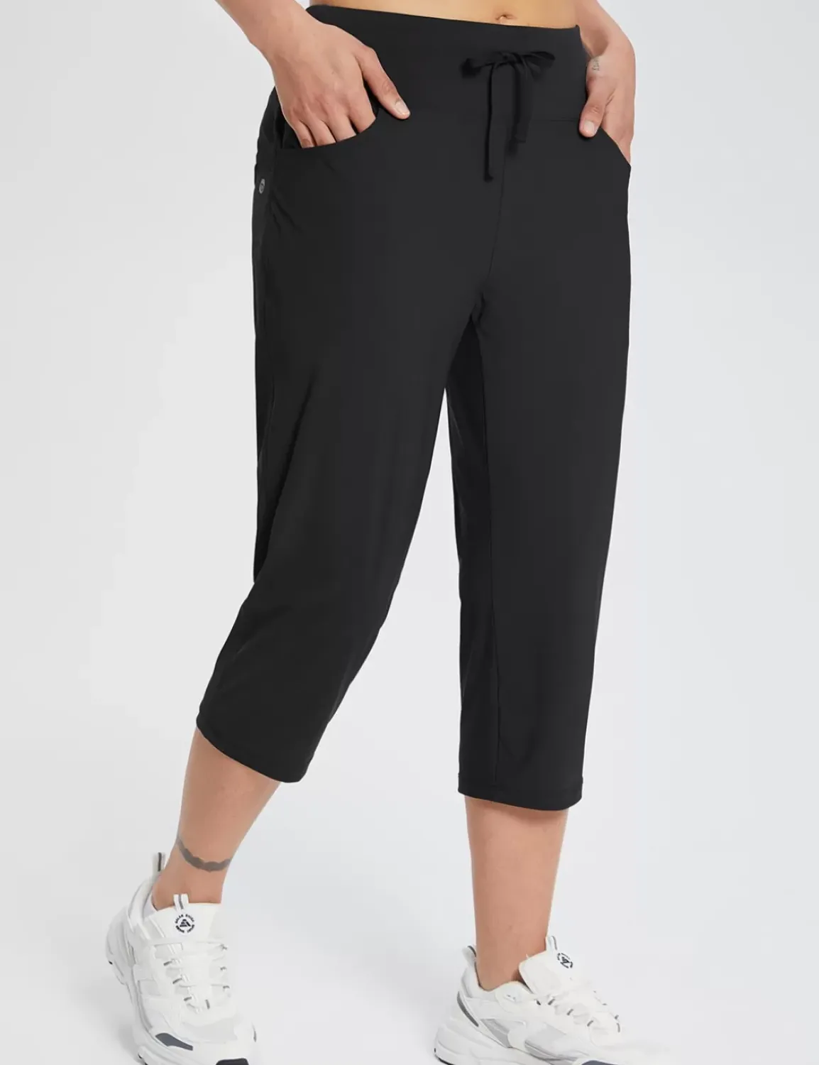 Baleaf Flyleaf Drawstring Capri (Plus Size)^Women Capris