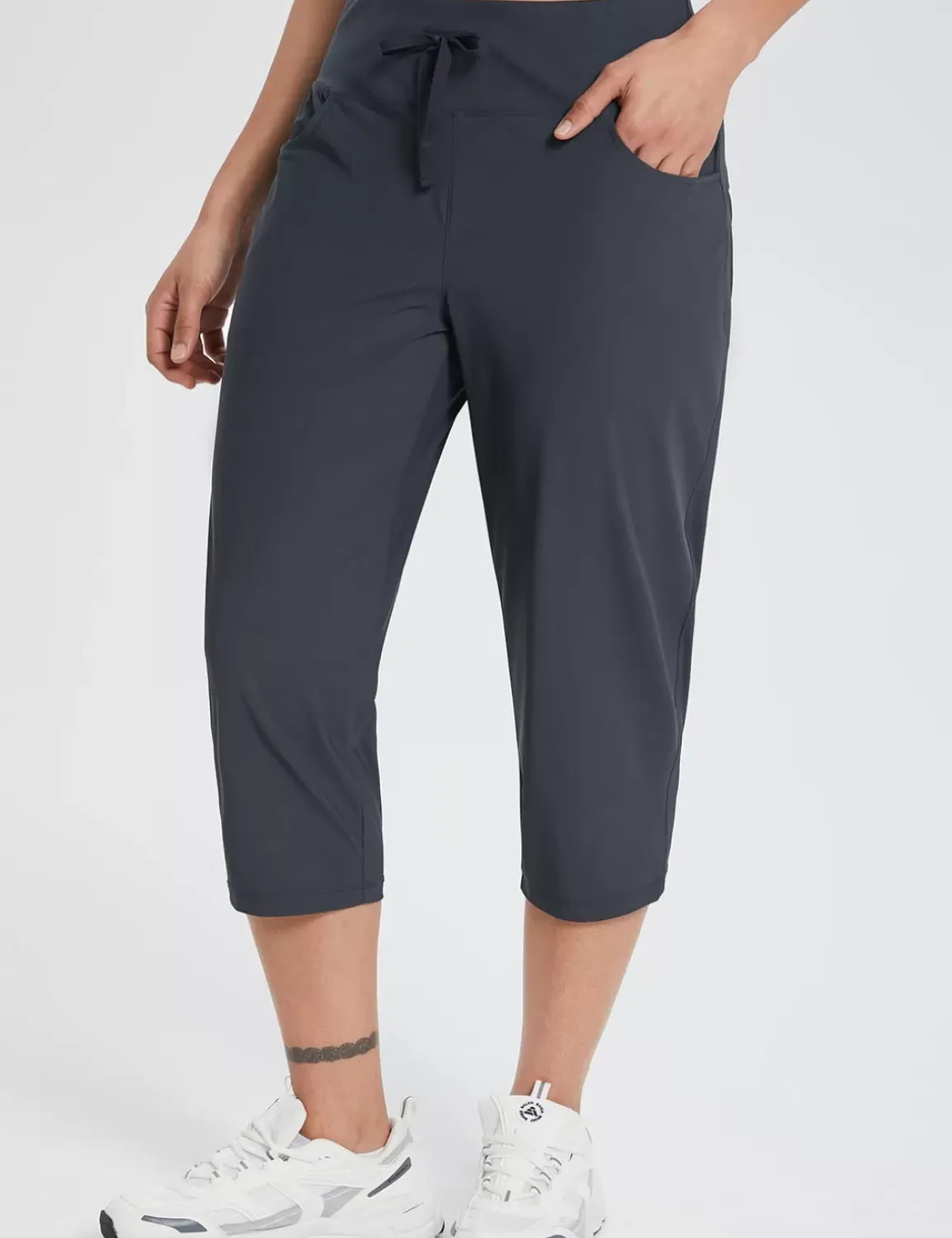 Baleaf Flyleaf Drawstring Capri (Plus Size)^Women Capris