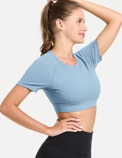 Baleaf Flyleaf Open Back Crop Top^Women Short-Sleeved & Tank Tops