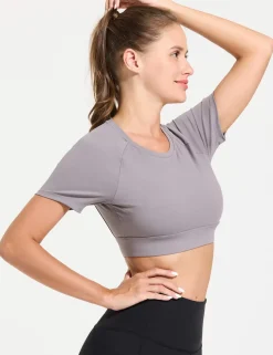 Baleaf Flyleaf Open Back Crop Top^Women Short-Sleeved & Tank Tops