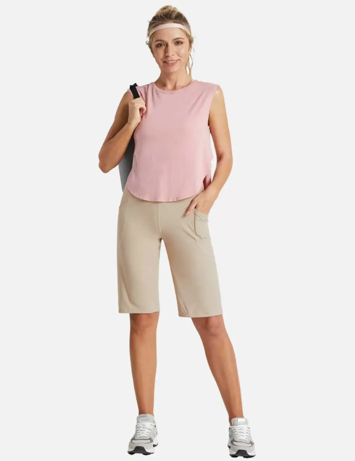 Baleaf Flyleaf Pull-On Bermuda Shorts^Women Knee-Length