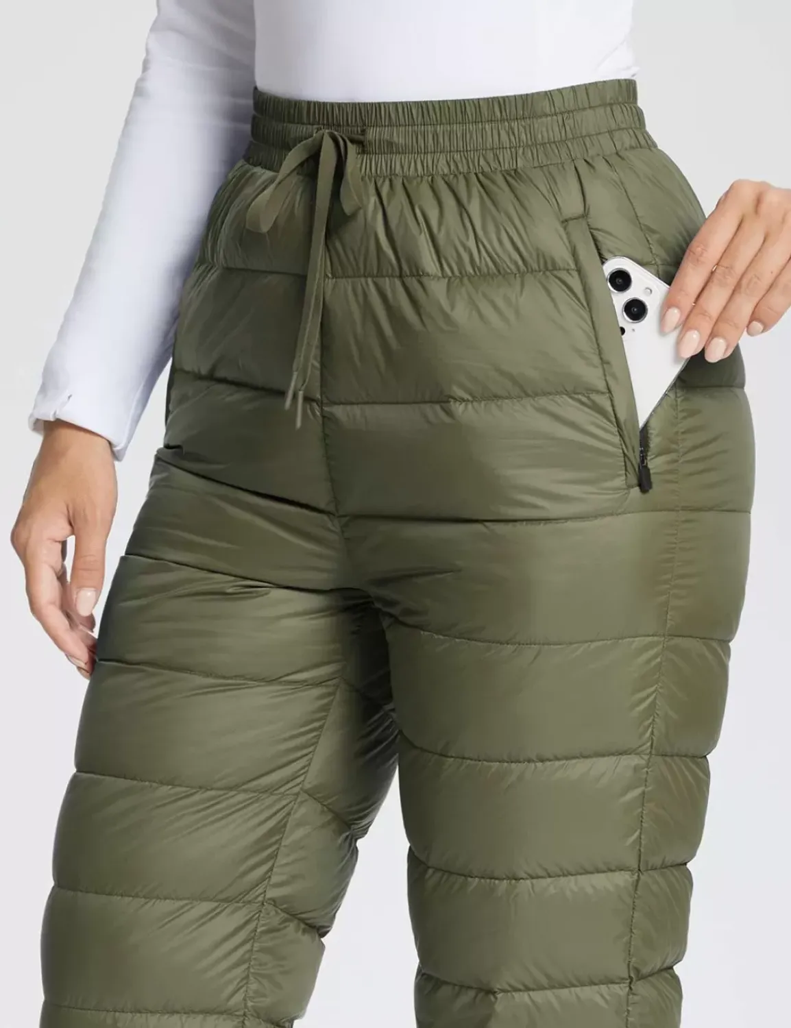 Baleaf High-Rise Lightweight Ski Down Pants^Women Joggers & (Sweat) Pants