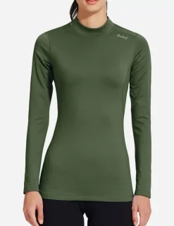 Baleaf Laureate Mock Neck Compressive Top^Women Long-Sleeved