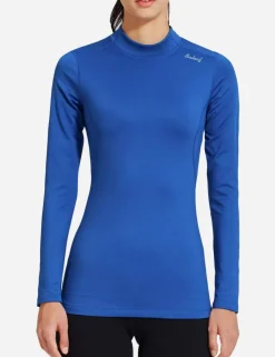 Baleaf Laureate Mock Neck Compressive Top^Women Fleece-Lined