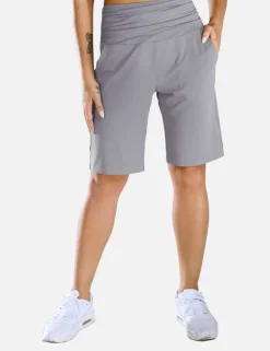 Baleaf Laureate Ruched Waist Bermuda Shorts^Women Knee-Length