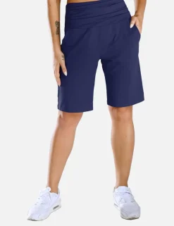 Baleaf Laureate Ruched Waist Bermuda Shorts^Women Knee-Length