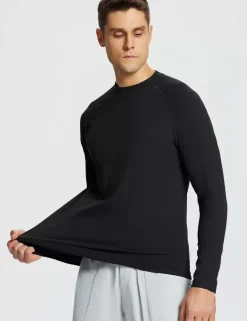 Baleaf Laureate Thermal Crew Neck T-Shirt^Men Fleece-Lined