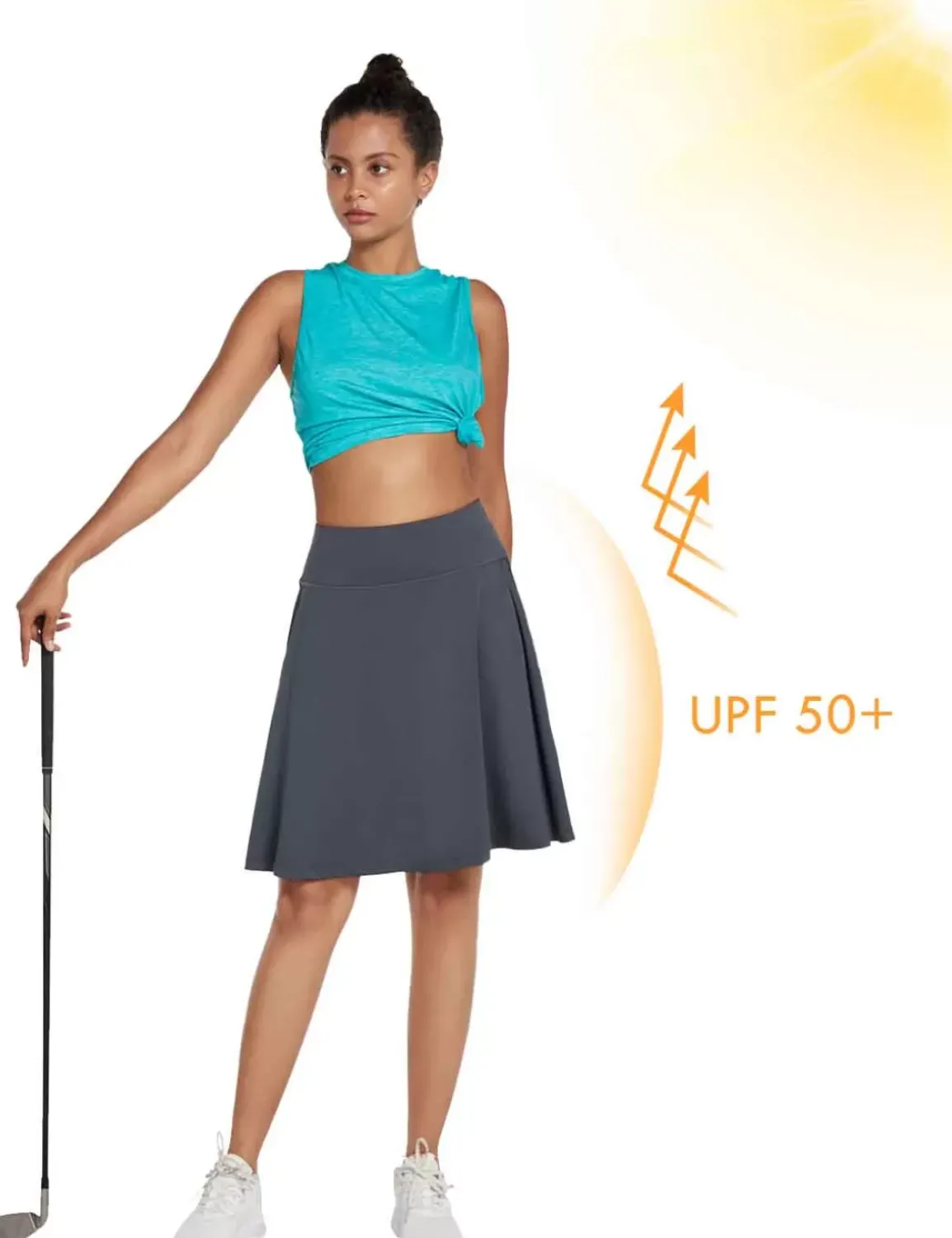 Baleaf Laureate Upf50+ Pleated Skort^Women Knee-Length