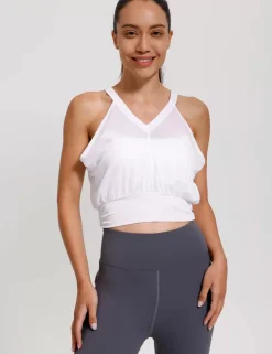 Baleaf Laureate V Neck Cropped Tank Top^Women Short-Sleeved & Tank Tops