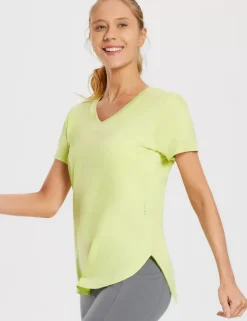 Baleaf Laureate V Neck Mesh Back Shirts^Women Short-Sleeved & Tank Tops
