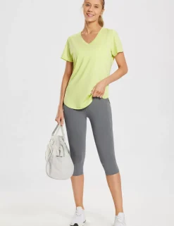 Baleaf Laureate V Neck Mesh Back Shirts^Women Short-Sleeved & Tank Tops