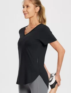 Baleaf Laureate V Neck Mesh Back Shirts^Women Short-Sleeved & Tank Tops